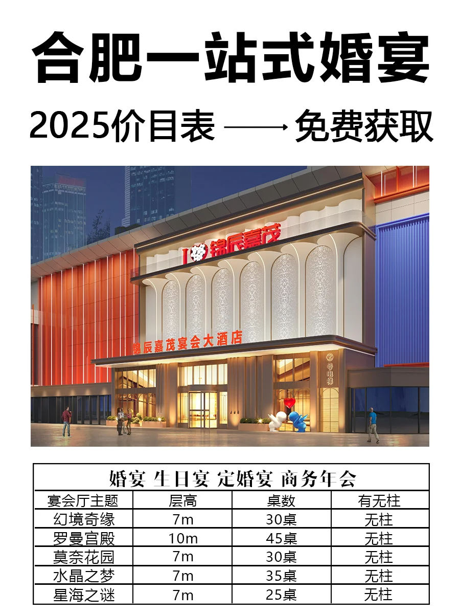 8500平5個(gè)廳！合肥綜合性宴會(huì)酒店【錦辰嘉茂】